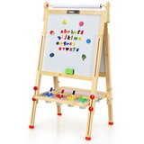  Dječji drveni stalak za crtanje, slikanje; kreativna tabla 3 u 1 | shoptok.hr