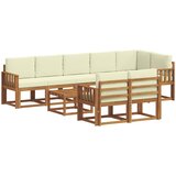  Set vanjskih sofa 9 kom. Prirodna i krem | shoptok.hr