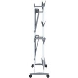  Stalak za cipele s kotačićima srebrni 89 x 27 x120 cm | shoptok.hr
