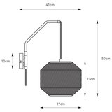 Markslöjd 108957 - Zidna lampa ASUKA 1xE27/60W/230V lan/crna | Eponuda.com