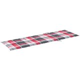 vidaXL Jastuk za ležaljku crveni karirani 200x70x3 cm tkanina Oxford | shoptok.hr