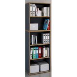 P & B PISARNIŠKI REGAL 60/183/33 cm antracit, medeni hrast | Shoptok.si
