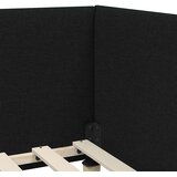  Kutni okvir kreveta Crna 100 cm x 200 cm Tkanina i šperploča | shoptok.hr