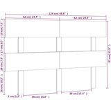 vidaXL Posteljno vzglavje belo 124x3x81 cm trdna borovina | Shoptok.si