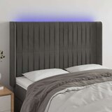  Uzglavlje tamnosivo 147x16x118/128 cm baršunasto | shoptok.hr