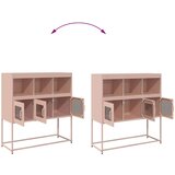 vidaXL Komoda ružičasta 100,5x39x107 cm hladno valjani čelik | shoptok.hr