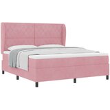  Krevet s opruga kutije Ružičasta 200 x 180 cm Baršun | shoptok.hr