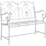 vidaXL Klupa Bijela Metal 104 x 54 x 93 cm Izdržljivo Vanjska Klupa | shoptok.hr