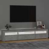 TV ormarić s LED svjetlima siva boja betona 195x35x40 cm | shoptok.hr