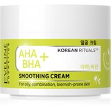 Eveline Cosmetics AHA + BHA Korean Rituals krema za hidrataciju i zaglađivanje lica 50 ml | shoptok.hr