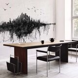  Foto tapeta - Big city - abstract city skyline in black watercolour style 250x175 Vodootporna | shoptok.hr