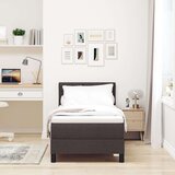  Postelja z vzmetnico z vzmetnico Temno rjava 80 x 200 cm blago, (5000127154) | Shoptok.si