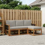  Set vanjskih sofa 4 kom. Prirodna i svjetlosiva | shoptok.hr