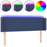 Maison Chic led posteljno vzglavje - vzglavna omarica - nočna omarica modro 147x16x78/88 cm blago, (21708179) Cene
