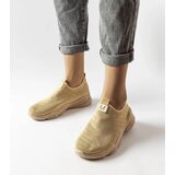 Gemre Dark beige fabric women's sneakers Aaron Cene