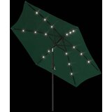  LED konzolni vrtni suncobran 3 m zeleni | Eponuda.com