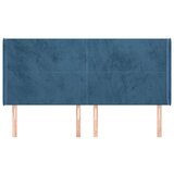  Vzglavje z ušesi temno modro 203x16x118/128 cm žamet, (20793967) | Shoptok.si