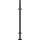 vidaXL Vrtna vrata crna 105x106 cm dizajn čeličnog križa | shoptok.hr