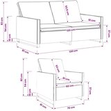  Set sofe 2 pcs Smeđa Umjetni sued | shoptok.hr