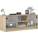 vidaXL TV ormarić sa staklenim vratima boja hrasta sonome 102x37x42 cm | shoptok.hr