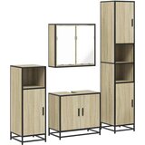  4-dijelni set kupaonskog namještaja boja hrasta sonome drveni | shoptok.hr