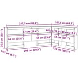  Skladišno uzglavlje Siva Sonoma 150 cm Konstruirano drvo | shoptok.hr