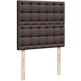 vidaXL Otomanski okvir kreveta s madraca tamnosmeđi 100x200cm tkanine | shoptok.hr