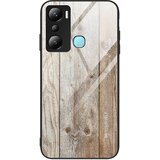 INORCO Za Infinix Hot 20i 4G zadnji ovitek, odporen na padce TPU + ovitek za telefon z lesenim vzorcem iz kaljenega stekla, (22036187) Cene