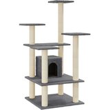 vidaXL Mačje drevo s praskalniki iz sisala temno sivo 110 cm | Shoptok.si