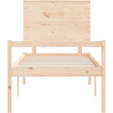  Postelja za starejše z vzglavjem 100x200 cm trdnega lesa | Shoptok.si