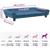  Krevet za pse plavi 100 x 50 x 21 cm baršunasti | shoptok.hr