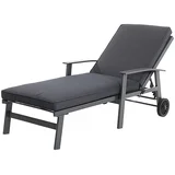 Ležalnik Sunfun Maja (196 x 80 x 102 cm, aluminij in tekstil, siva)