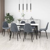 Furnova Jedilni stoli 6 kosov temno siv žamet, (21950455) | Shoptok.si