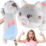 Plišani potporni valjak i jastuk 70 cm mačić sivi | shoptok.hr