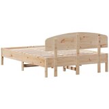  Posteljni okvir z vzglavjem 140x190 cm trdna borovina | Shoptok.si