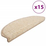  Prostirke za stepenice 15 kom 65x21x4 cm krem poluokrugle velike | shoptok.hr