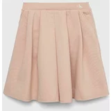 Calvin Klein Jeans Dječja suknja boja: ružičasta, mini, širi se prema dolje