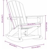  Adirondack ljuljačka Mornarsko plava 92 x 73,5 x 92 cm HDPE | shoptok.hr
