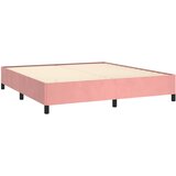  Krevet s oprugama i madracem ružičasti 180x200 cm baršunasti | shoptok.hr