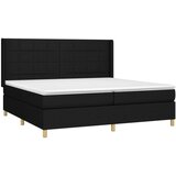  Box spring s madracem LED crni 200x200 cm od tkanine | shoptok.hr