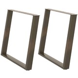 vidaXL Noge za blagovaonski stol U-oblik 2 kom Prirodni čelik 100 x (72-73) cm Čelik - Prirodna 100 x (72-73) cm 1 | shoptok.hr