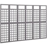 vidaXL Pregrada/rešetka sa 6 panela od jelovine siva 242,5 x 180 cm | shoptok.hr