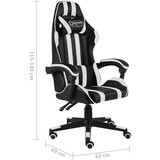 vidaXL Igraća stolica od umjetne kože crno-bijela | shoptok.hr