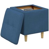  Otoman za pohranu s jastukom Plava 40 x 40 x 45 cm tkanina | Eponuda.com