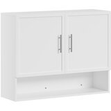 SoBuy Stenska omarica z 2 vrati in odprto polico, Bela, 90x28.5x70cm, BZR233-W, (5000345728) Cene