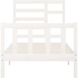 Posteljni okvir bel iz borovine 90x200 cm, (20684609) | Shoptok.si