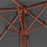 Vanjski suncobran s drvenim stupom 150 x 200 cm antracit | shoptok.hr