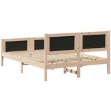  Konstrukcija postelje Črna 140 x 200 cm Masivno borovo les, (5000084778) | Shoptok.si