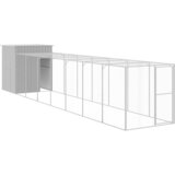  Kavez za kokoši s igralištem svjetlosivi 165x863x181 cm čelični | shoptok.hr