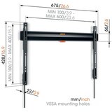 Vogels TVM 3605 Crna TV nosac za zid 75 | shoptok.hr